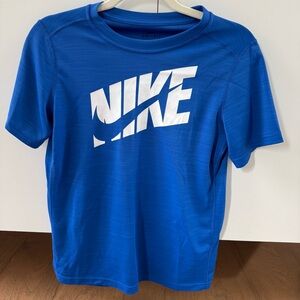 Nike Kids Short Sleeve Tee in Blue and White
